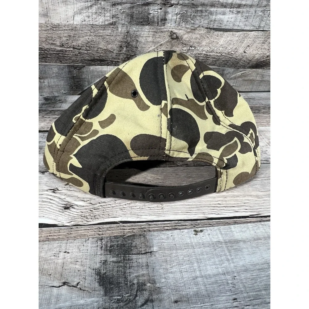 Vintage Eagle Ridge SnapBack Camo Hat Made In‎ USA Levi Garrett Chewing Tobacco